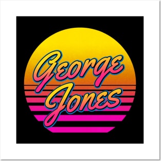 George Personalized Name Birthday Retro 80s Styled Gift Posters and Art